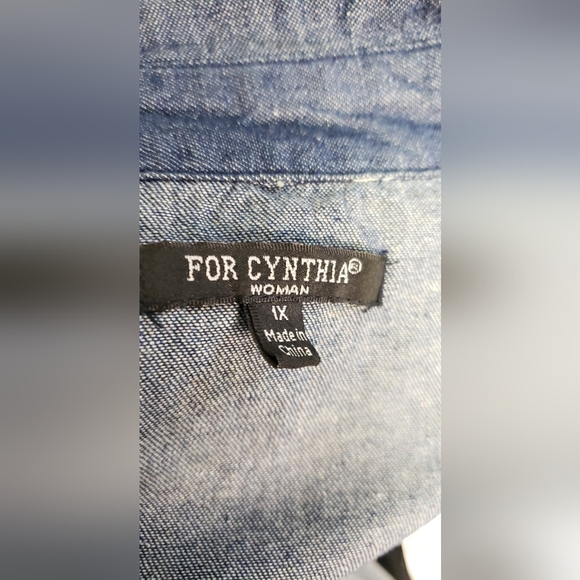 1XL High-Low Denim Shirt - Picture 4 of 7